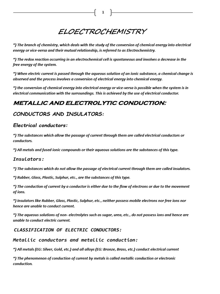 Understanding Electrochemistry Basics | PDF | Redox | Electrochemistry