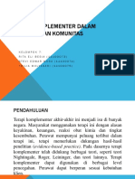 Terapi Komplementer Dalam Keperawatan Komunitas