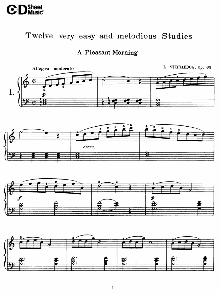 Streabbog - 12 Very Easy and Melodious Studies, Op 63 PDF | PDF