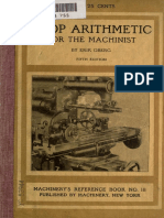 Shop Arithmetic For The Machinist Book #18 PDF