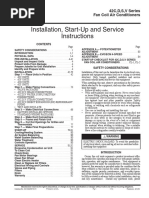 Installation, Start-Up and Service Instructions: 42C, D, S, V Series Fan Coil Air Conditioners