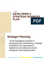 Developing A Strategic Business Plan: Toolbox