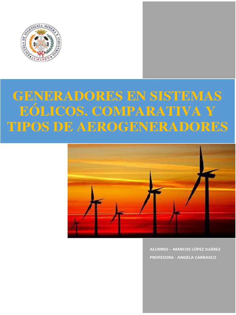 Tipos de Aerogeneradores y Comparativa | PDF | Turbina eólica ...