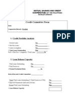 Credit Committee Form