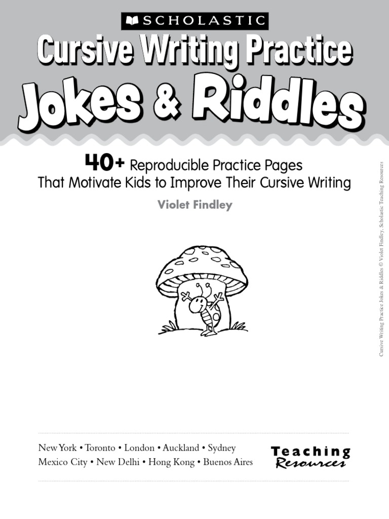18 4th Grade Cursive Jokes Riddles PDF | PDF | Letter Case | Semiotics