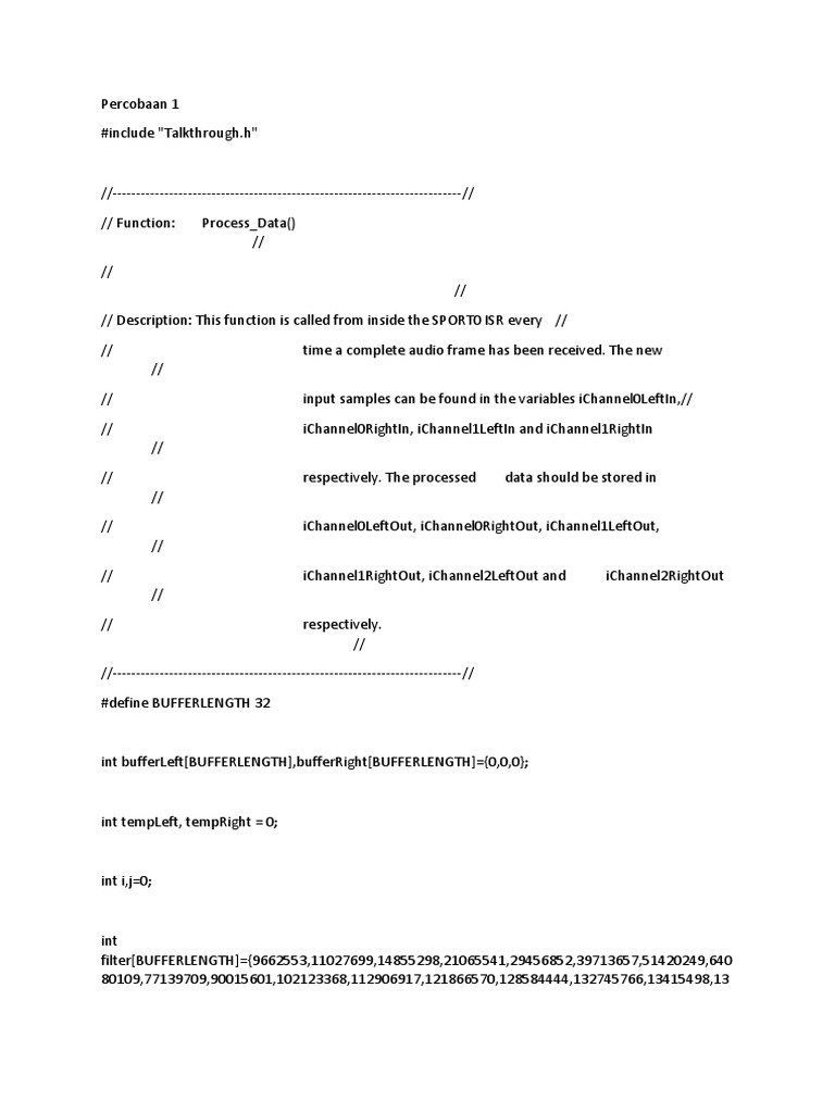 Audio Frame Processing Function | PDF | Business