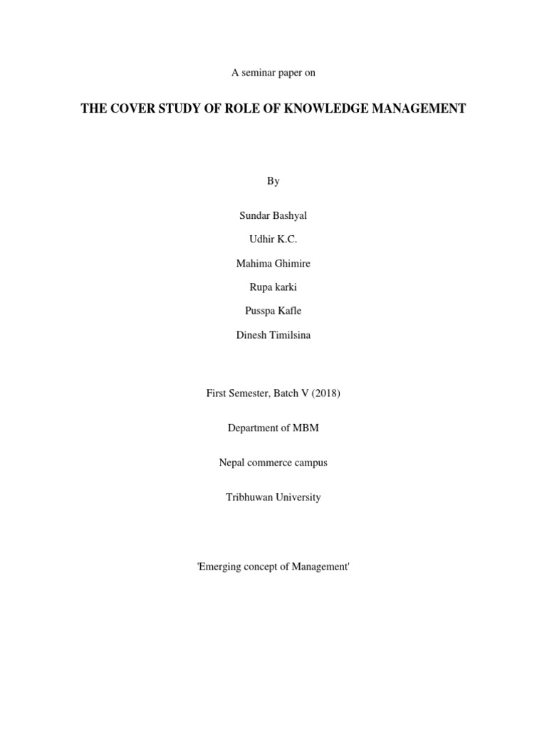 Role of Knowledge Management in Business | PDF | Knowledge Management ...