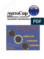 El Eclipse Total de Sol Del 3 de Noviembre de 1994. Informe de La Asociación Astronómica de Capioví.