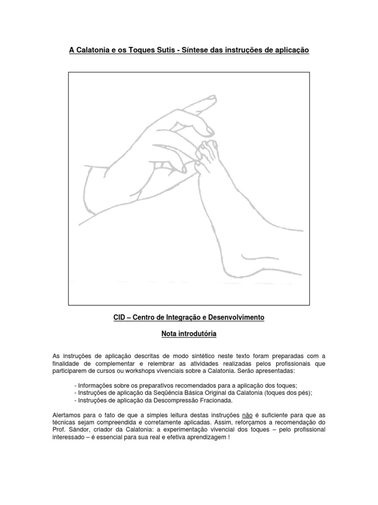 A Calatonia e Toques Sutis PDF | PDF | Ritmo | Tempo