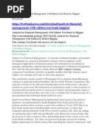 Download Analysis for Financial Management 11th Edition Test Bank by Higginsdocx by jonahy SN392269986 doc pdf