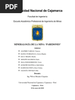 Informe Mineralogía 2018 