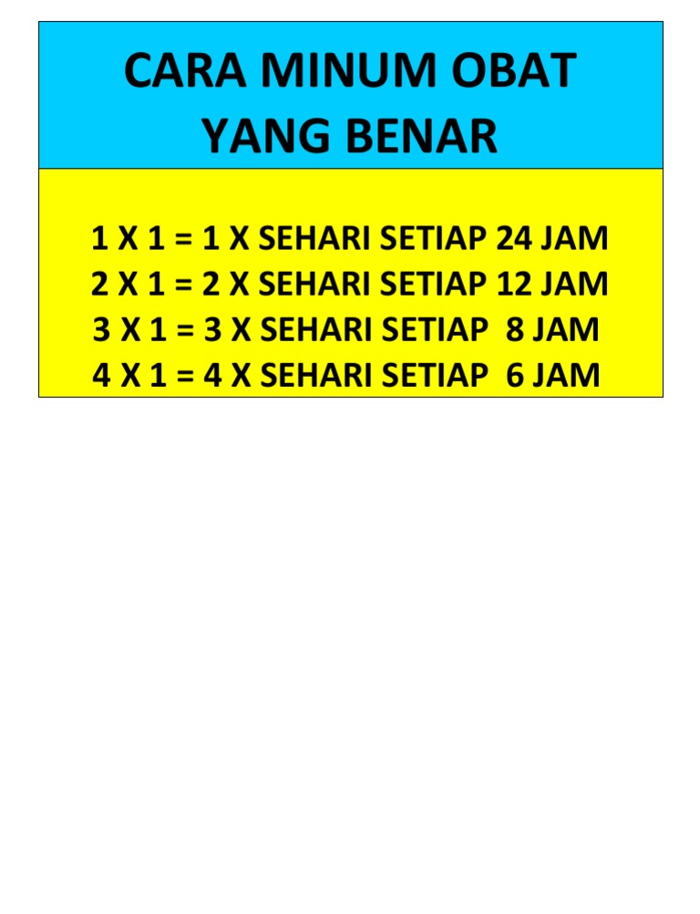 Panduan Jadwal Minum Obat | PDF | Seni