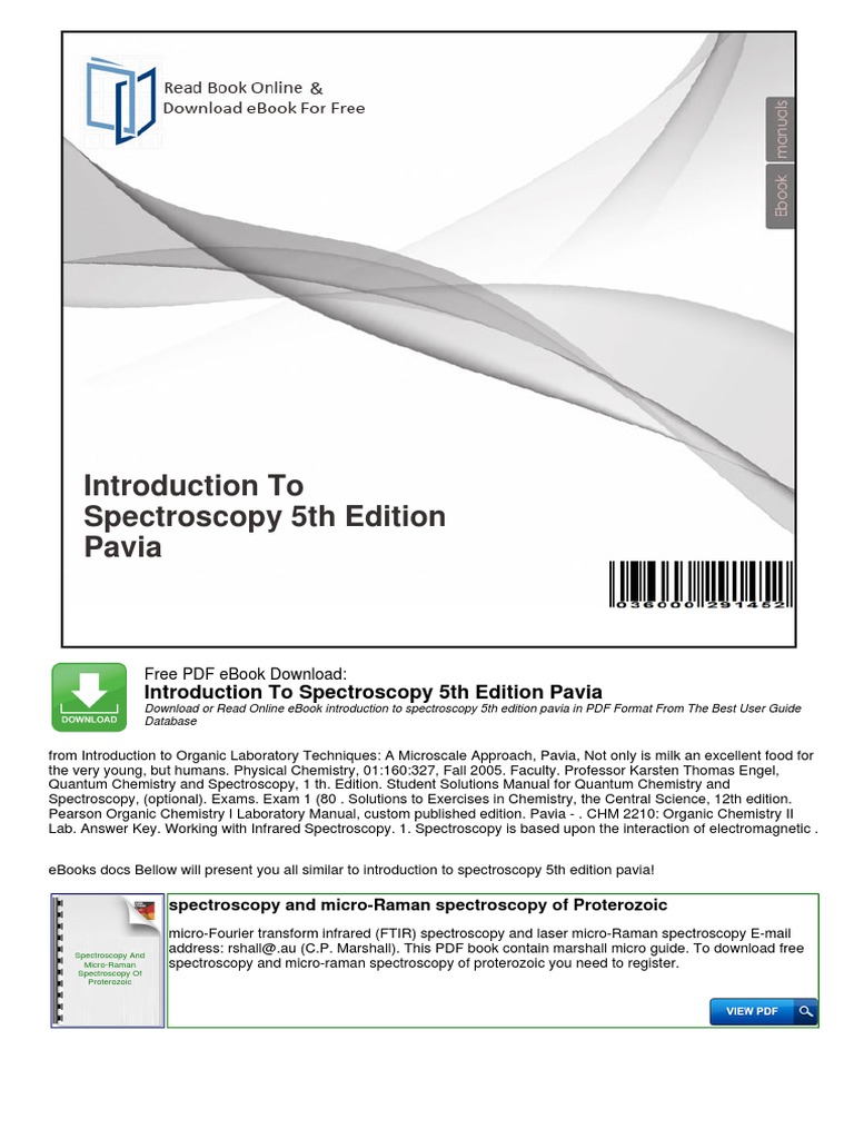 Introduction to Spectroscopy, 5th Ed. | PDF | Java (Programming ...
