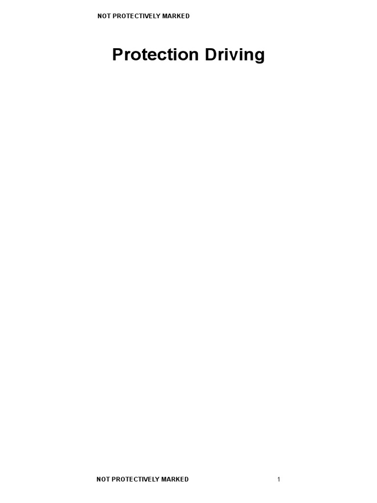 ACPO Protection Driver Manual 2009 PDF Driving Convoy