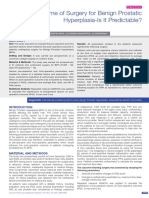 Outcome of Surgery For Benign Prostatic Hyperplasia-Is It Predictable?