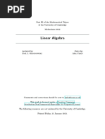 Cambridge Linear Algebra Notes PDF