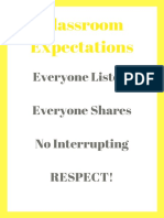 classroom expectations