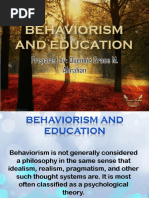 Behaviorism and Education