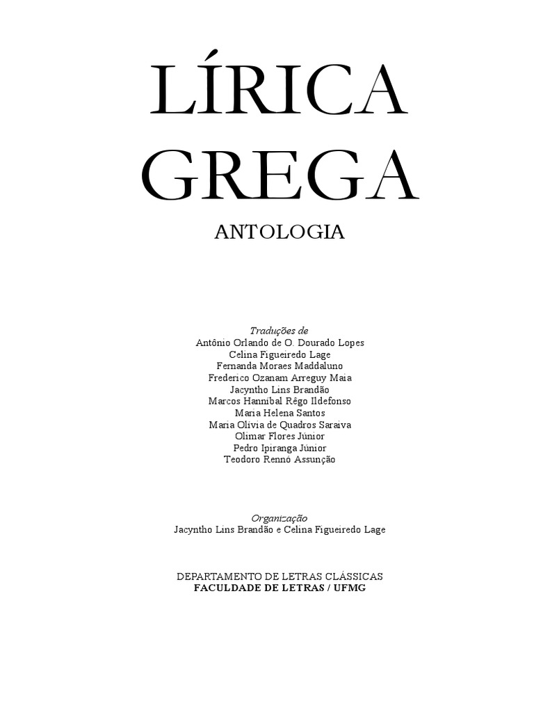 PDF) (Ed.) Flores da Antologia Grega [Cadernos de Tradução, n.44