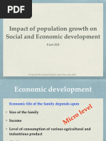Impact of Population Growth on Economic Developments