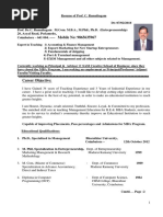 Dr.C.Ramalingam  - Prof . Business Studies  Resume
