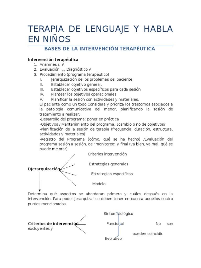 Ejercicios de Terapia de Lenguaje Infantil | PDF | Patología del habla ...