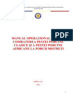 Manual Operaţional Privind Combaterea Pestei Porcine Clasice Şi A Pestei Porcine Africane La Porcii Mistreţi PDF