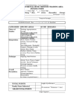 Music Instrumental Judging Form