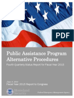 FEMA - Public Assistance Program Alternative Procedures - Q4 Status Report