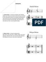 Types of Contrapuntal/counterpoint Motion of Voices