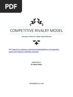 Competitive Rivalry Model: Summary Written By: Zubair Ahmed Memon