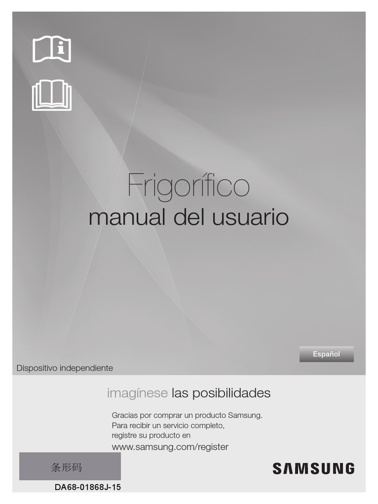 Manual de usuario frigorifico (Nevecon) Samsung | Refrigerador | Tornillo