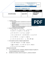 1ra Práctica Dirigida de Matemática Básica (Ecuación Lineal)