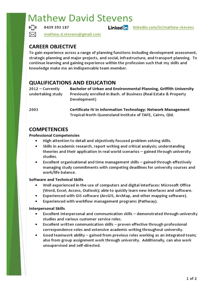 Resume - Mathew Stevens - Links | PDF | Arc Gis | Computing