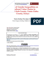 Analysis of Gender Inequalities on Agricultural Value Chains in Ainabkoi Sub-County, Uasin Gishu County, Kenya