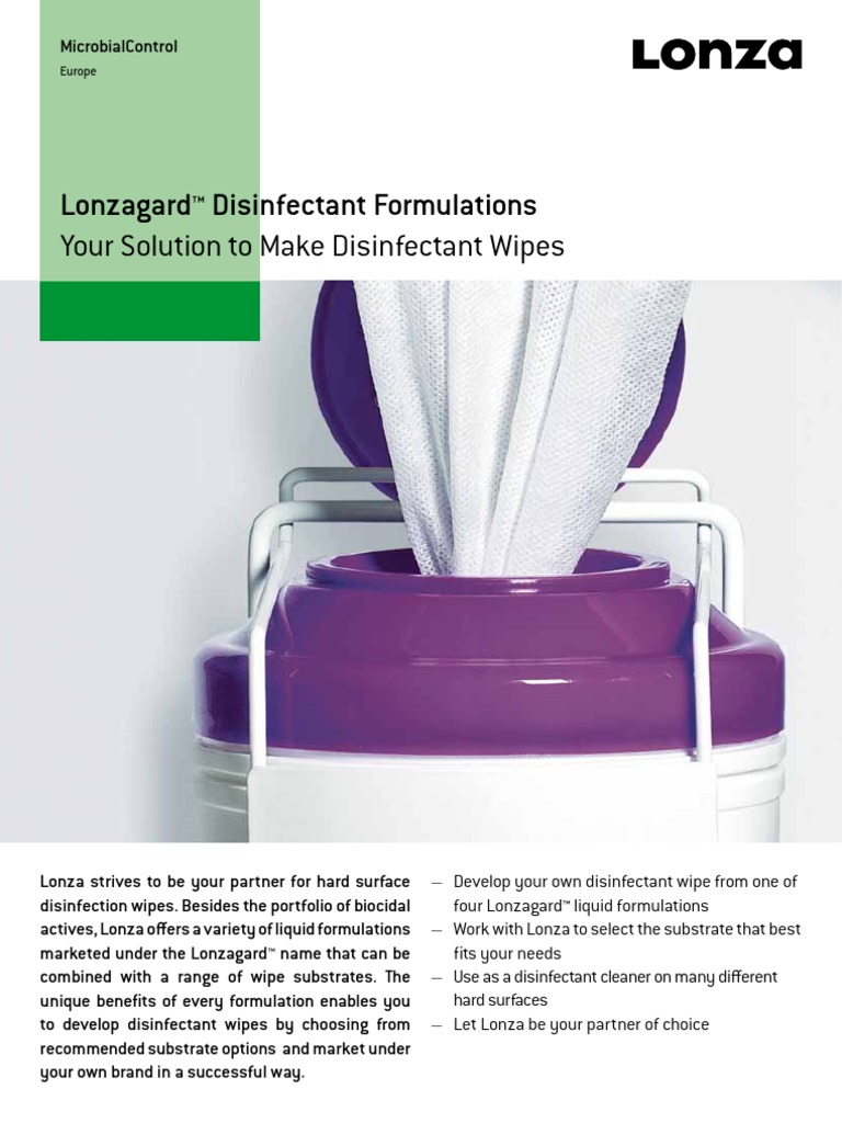 Lonza Brochures Lonzagard Disinfectant Formulations Europe 28594 PDF