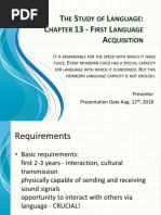 Chapter 13 - First Language Acquisition