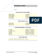 Cubic Foot Equivalency Chart: Letter and File Card Cabinets