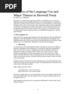 Analysis of The Language Use and Major Themes in Beowulf Poem