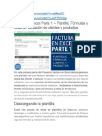 Factura en Excel Parte 1 y 2