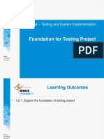 Foundation For Testing Project: ISYS6264 - Testing and System Implementation