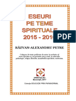 Razvan Petre-Eseuri Pe Teme Spirituale 2015-2016