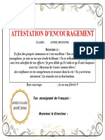 Attestation D - Encouragement