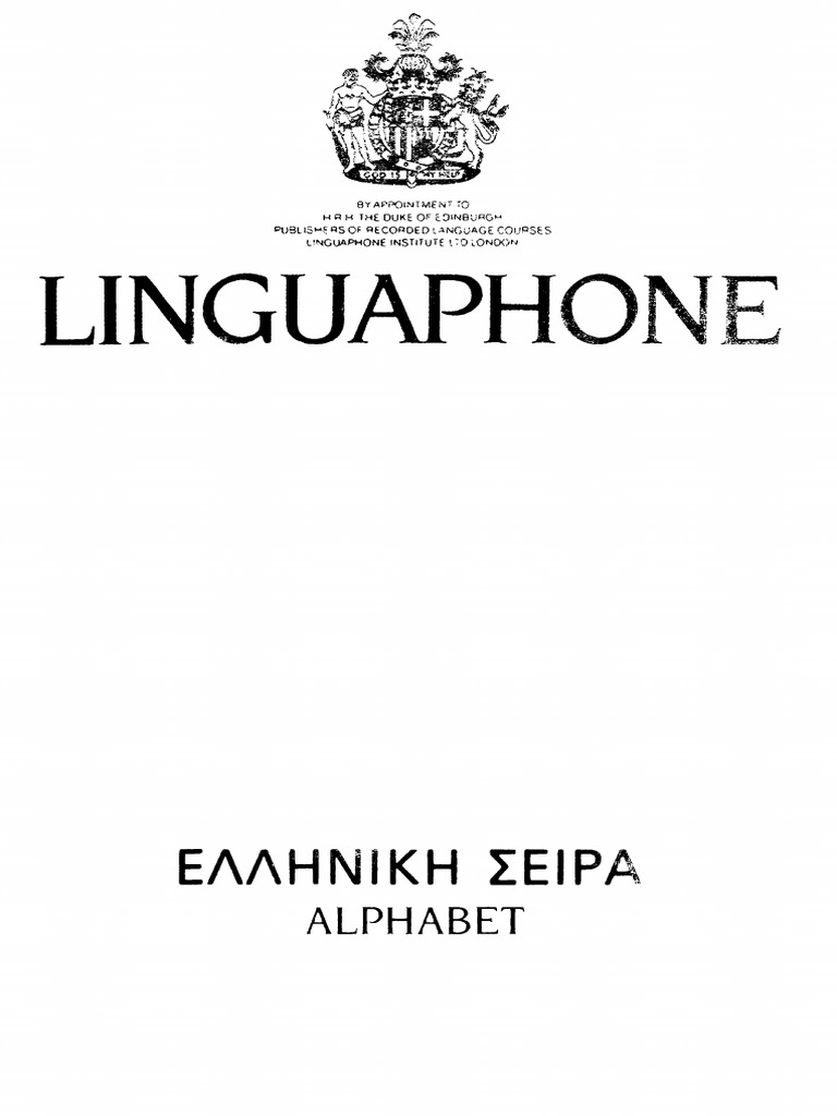 Linguaphone Greek Alphabet Guide PDF