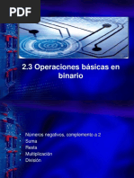 2.3 Operaciones Básicas en Binario