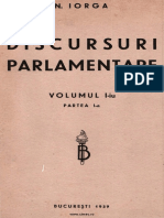 Iorga Nicolae Discursuri Parlamentare Vol 1 1939 PDF