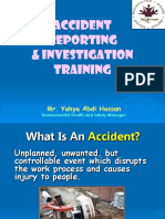 Accident Reporting & Investigation Training: Mr. Yahya Abdi Hassan