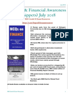 Banking & Financial Awareness (July 2018)