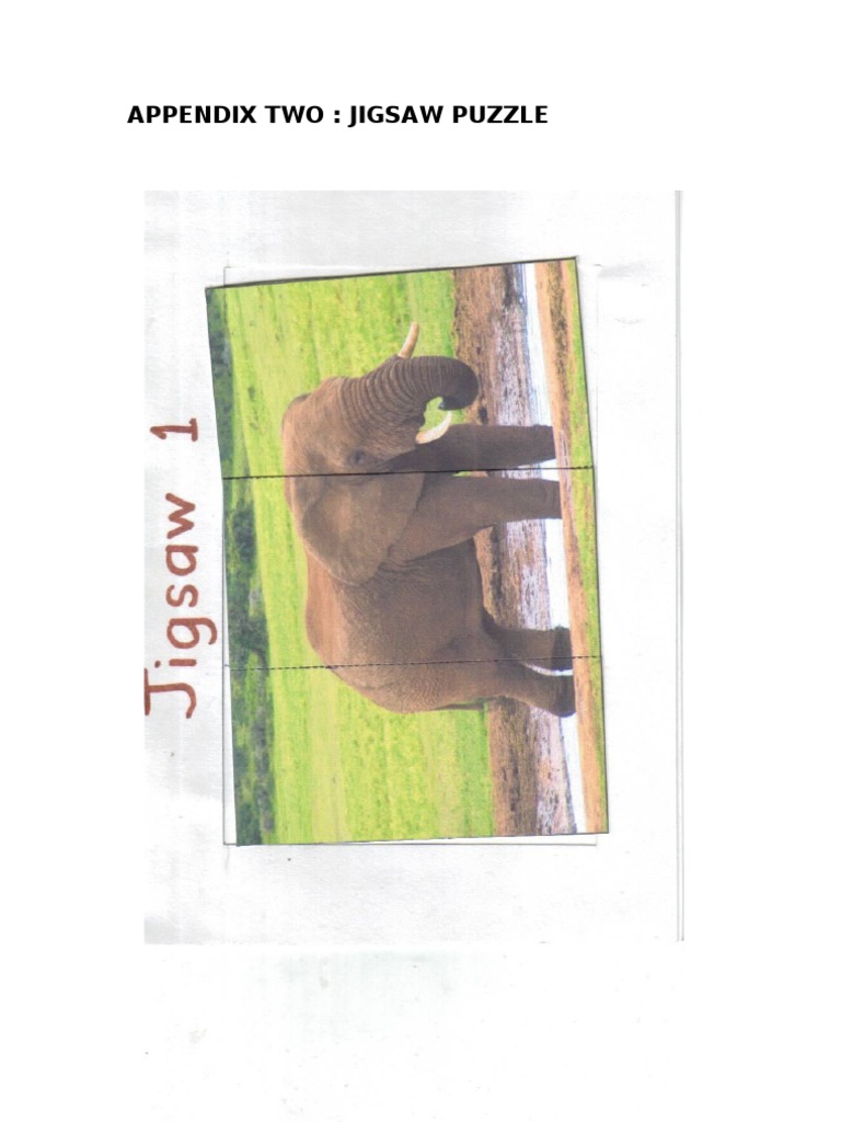 Jigsaw Puzzle Appendix Two | PDF
