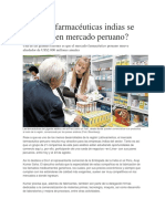 Por Qué Farmacéuticas Indias Se Interesan en Mercado Peruano